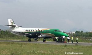 Flights affected as Yeti Airlines craft gets its wheel locked on Pokhara Airport runway