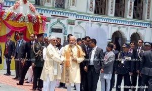 Oli receives Modi at Janaki Temple, to offer puja jointly