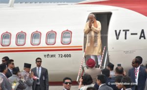 Visiting Indian Prime Minister lands in Kathmandu