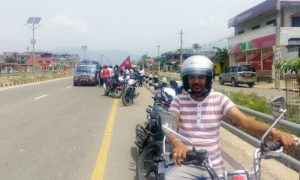 Butwal youth organise motorcycle rally against Biplav’s strike