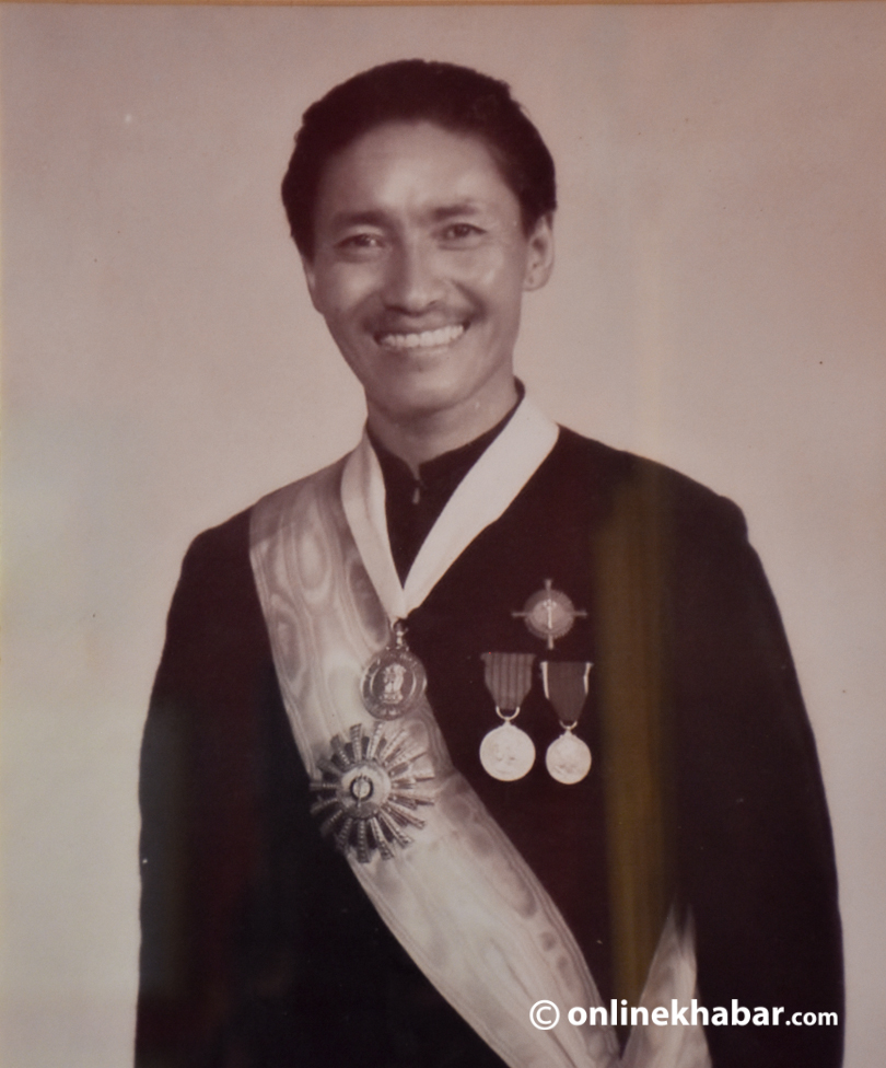 Tenzing Norgay Sherpa's portrait. Photo from Tashi Sherpa's collection captured by Chandra Bahadur Ale