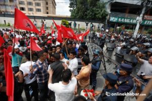Nepali Congress student leaders injured as police intervene in protest