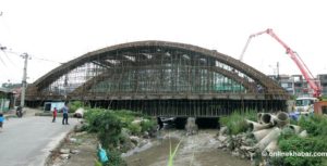 Nepal’s first network arch bridge to come into operation before Dashain