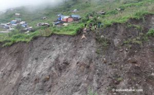 Gorkha landslide puts 72 families at risk