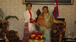 Suu Kyi calls on President, PM