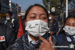 Students rally demanding clean air in Kathmandu