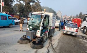 Department mobilises broomers to make Kathmandu roads ‘dust free’