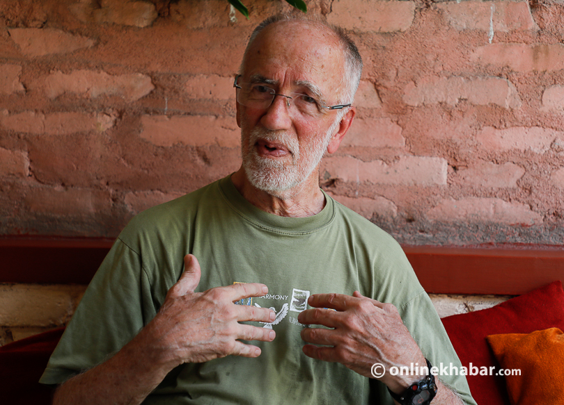 Professor James F Fisher, who spent a long time with Dor Bahadur Bista. Photo: Bikash Shrestha