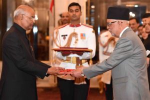 Nepal’s new ambassador presents letter of credence to Indian President