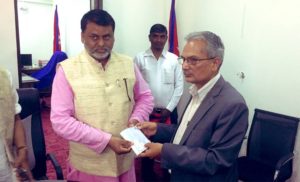 Naya Shakti hands over Rs 500,000 to storm-hit people
