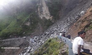 People stranded without food and water after Karnali Highway landslide