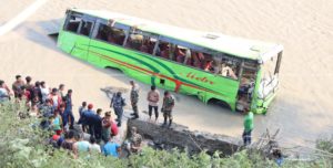 Five dead, 25 injured in Trishuli bus fall