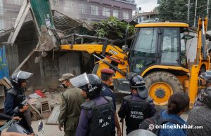 Authority removes vegetable stalls from busy Lalitpur road