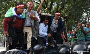 Police detain pro-reservation activists outside Singhadarbar