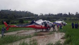 Seven choppers carrying tourists from Lukla make emergency landing in Kavre, Sindhuli