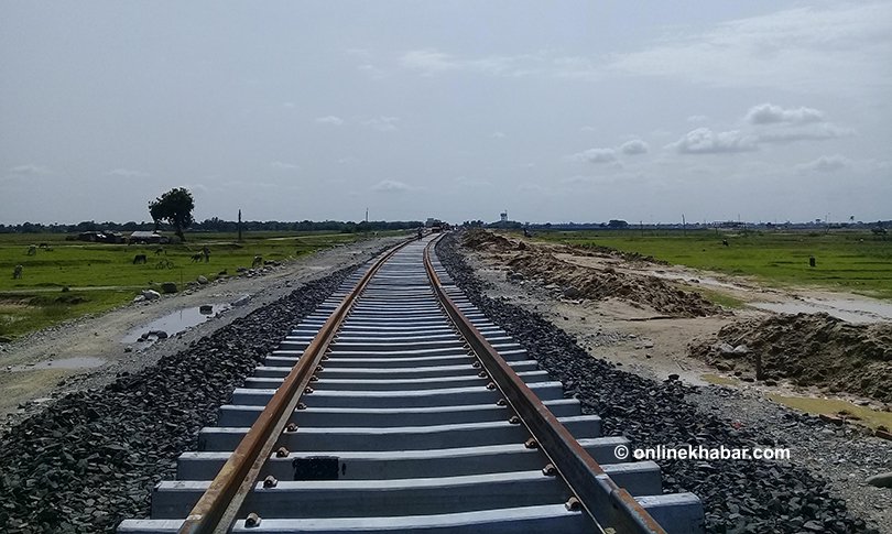 File: An under-construction railway track