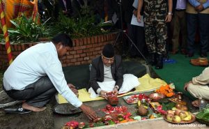 Oli lays foundation stone of new PM residence