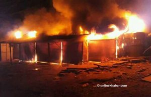 Fire in Jhapa’s Bhutanese refugee camp guts nine huts