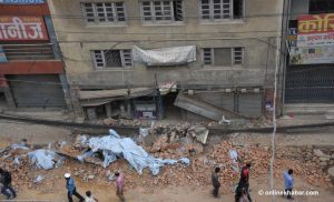 Two injured after building collapses in Chabahil, Kathmandu