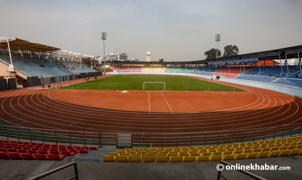 This is the biggest women’s football tournament ever held at Dasharath Stadium.