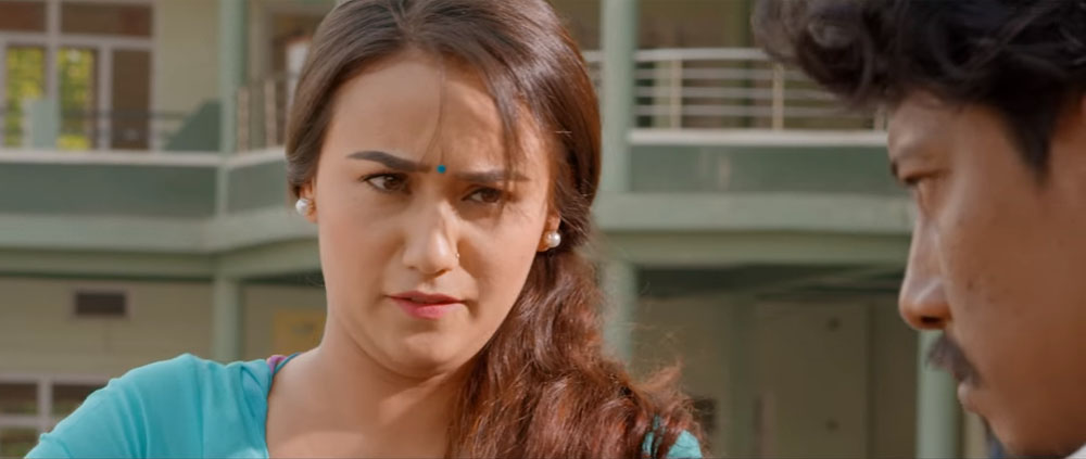 Swastima Khadka in 'Ghamad Shere.' Screengrab from YouTube 