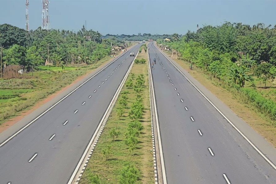 4 lane road in plastic roads