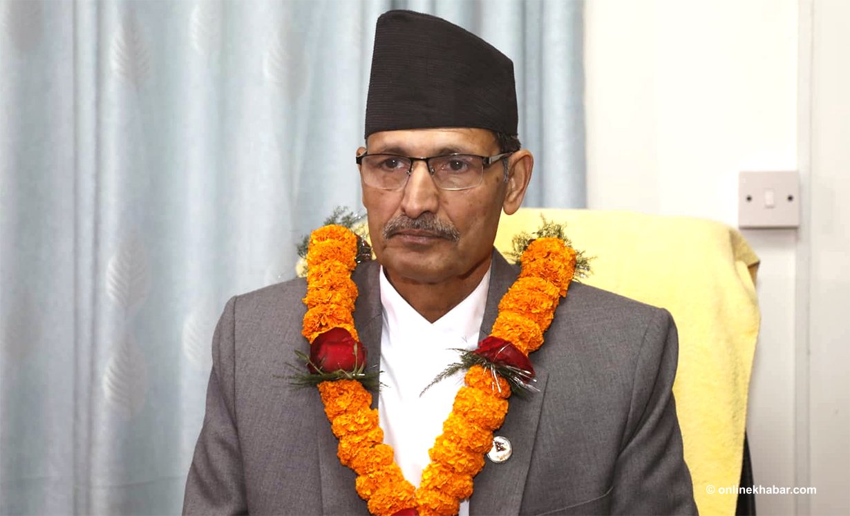Agni Prasad Sapkota assumes his office as the Speaker of House of Representatives, in Kathmandu, on Monday, January 27, 2020.