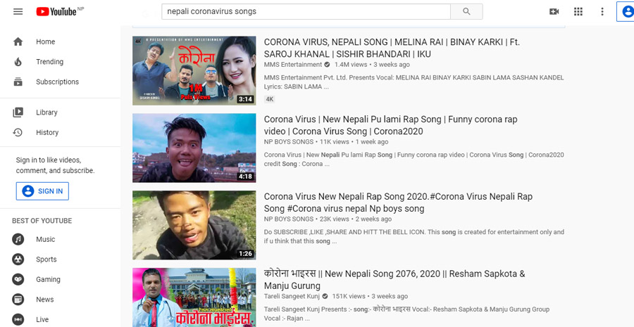 Coronavirus is also a whole new genre in Nepali music industry -  OnlineKhabar English News