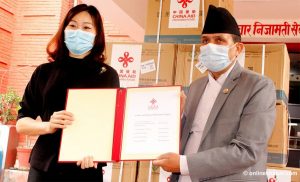 China hands over 40,000 coronavirus test kits to Nepal