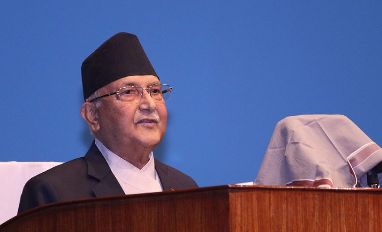 Once again, Oli claims Nepalis have stronger immunity - OnlineKhabar ...