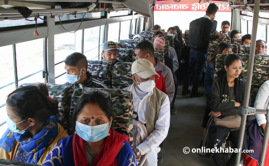 kathmandu public transport public bus
