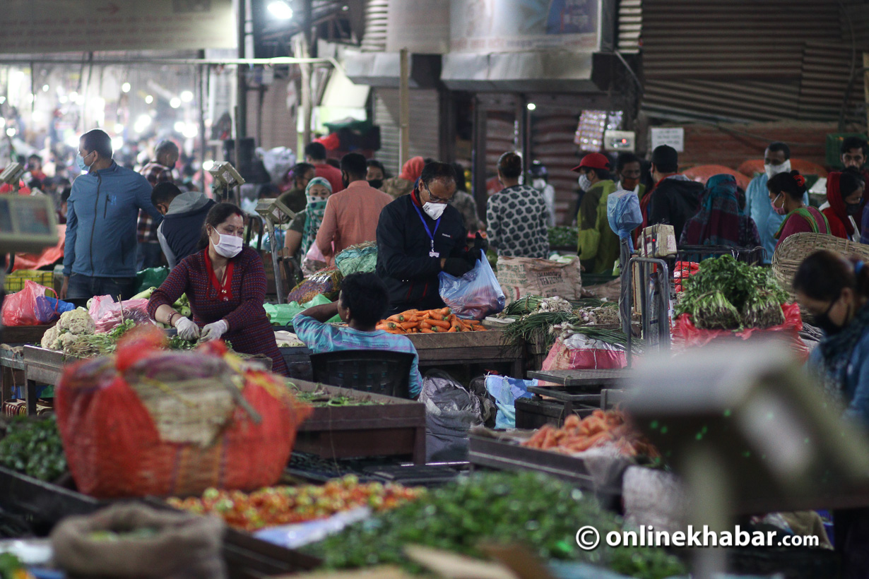 File: Kalimati fruit and vegetable market Nepal economy Economic growth rate