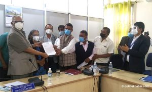 Rautahat farmers in Kathmandu demanding outstanding pays from Shreeram Sugar Mill