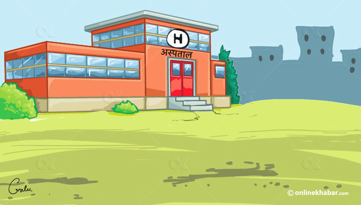 Representational sketch: A hospital