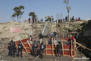 Khokana locals obstruct fast track construction again