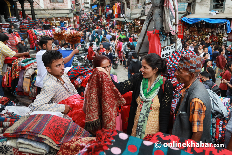 File: Street vendors in Kathmandu