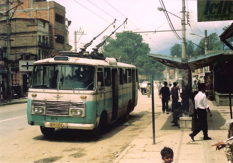 File photo: A trolley bus plying on the Kathmandu roads.