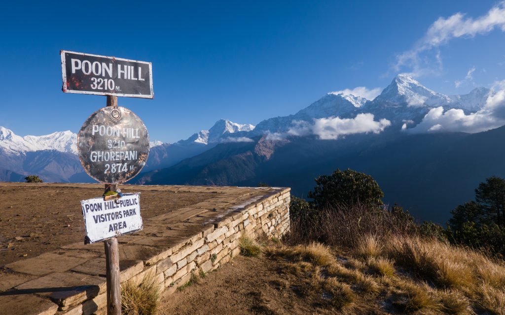 The view from Poon Hill. Annapurna circuit trek destinations