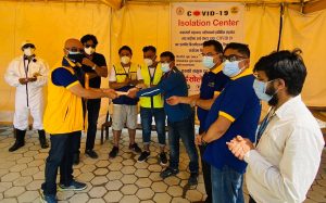 Rotary clubs extend support to Tilganga isolation centre, Bir Hospital