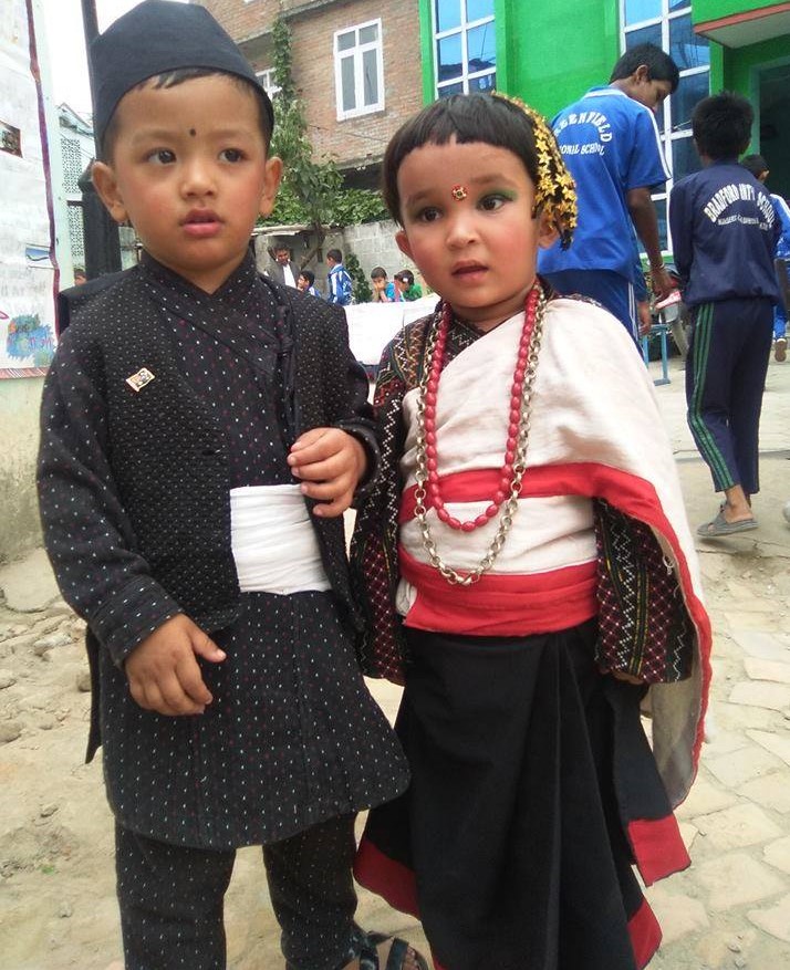 Nepali Girls in Traditional Attire Having Fun. Editorial Photography -  Image of happy, colorful: 125621567