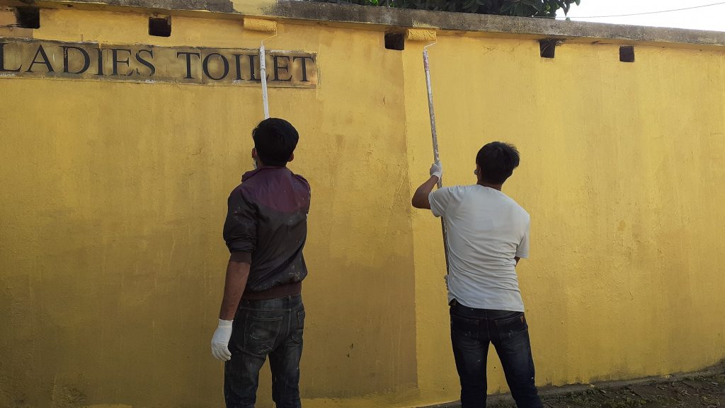 public toilets cleaning toilet day Tri Chandra Campus