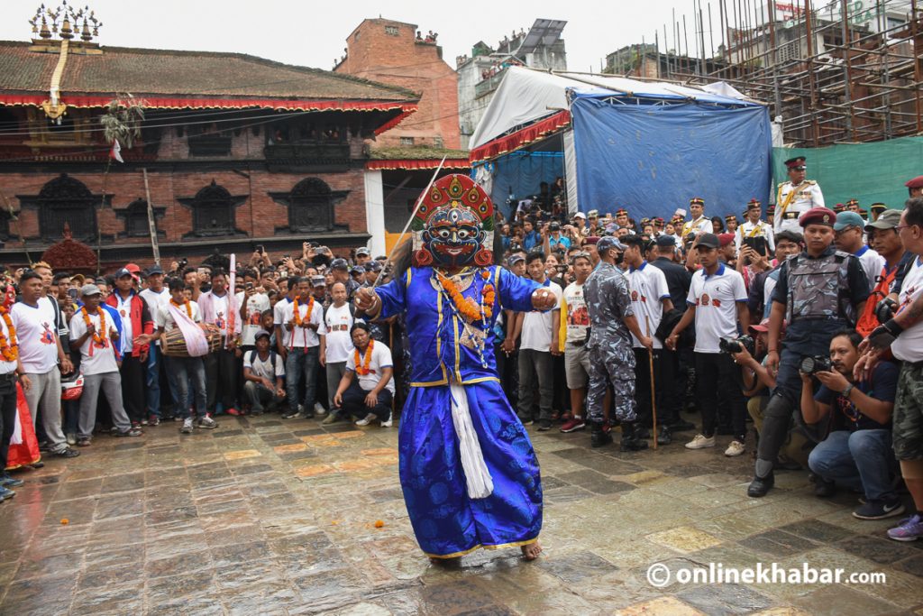 Aakash Bhairav Naach at Basantapur in Indra Jatra 2019