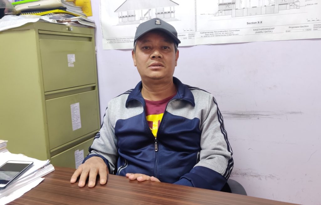 Kasthamandap Reconstruction Committee Chair Rajesh Shakya