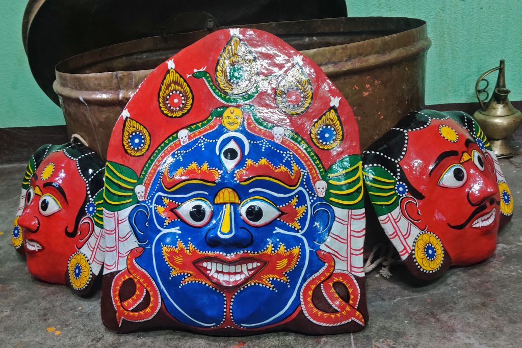 finished aakash bhairav naach masks