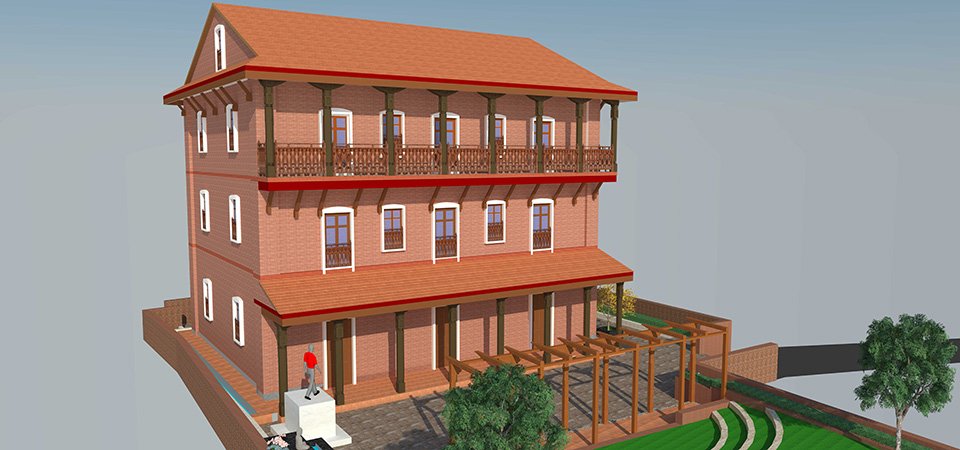 Proposed design for Laxmi Prasad Devkota Museum.