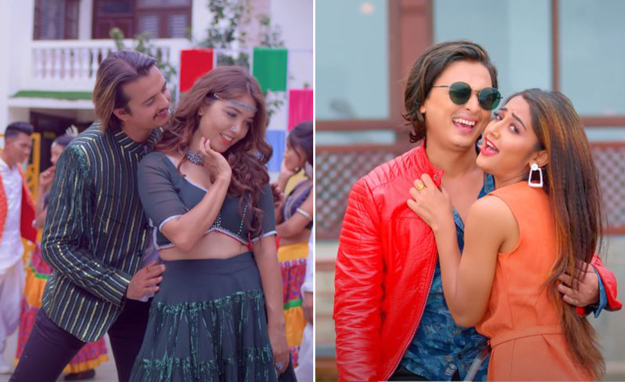 Videograbs of two Nepali music videos