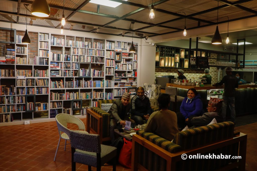 bodhi bakes and books coffee places in kathmandu with books
