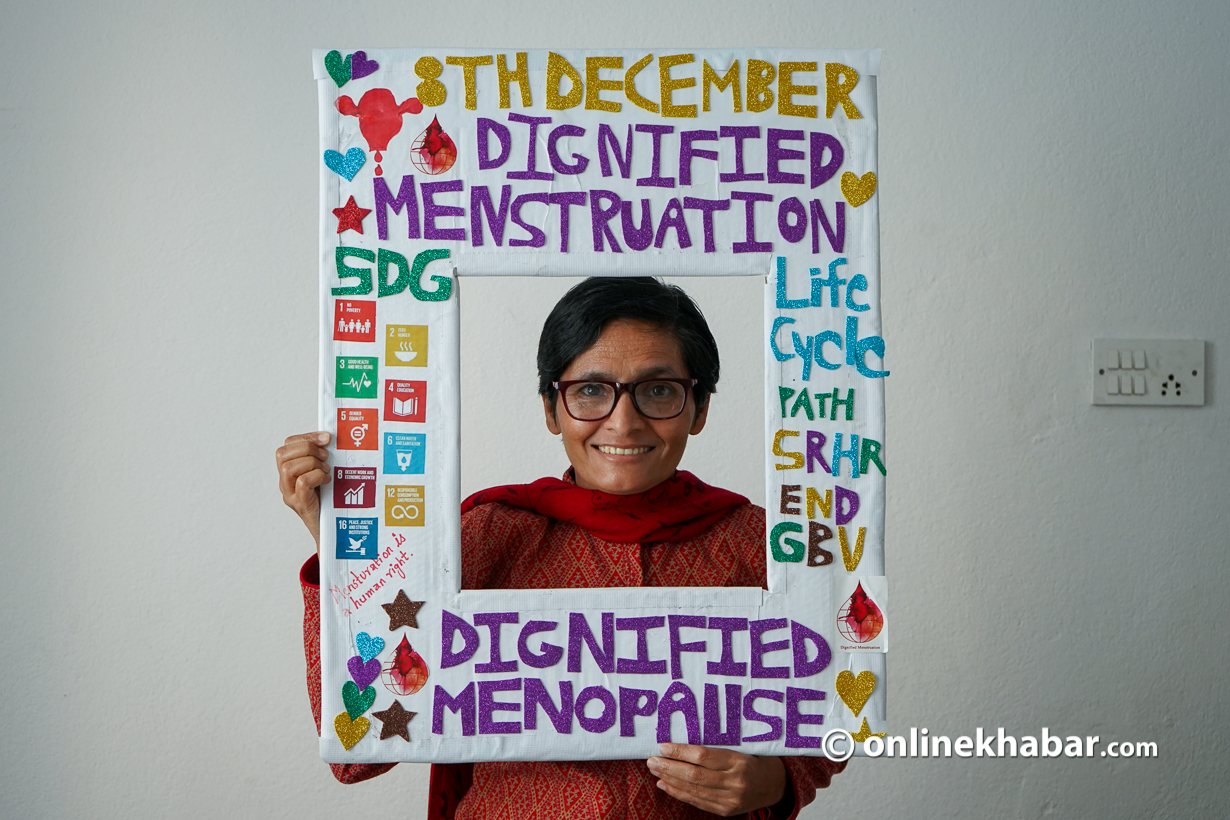 Dignified menstruation activist Radha Paudel. Photo: Shankar Giri
