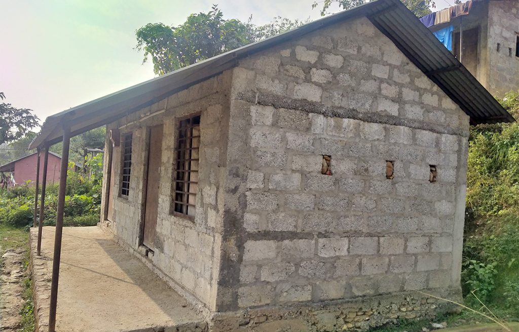 The house of Madan Majhi who has been jailed for child marriage and rape, in Syangja