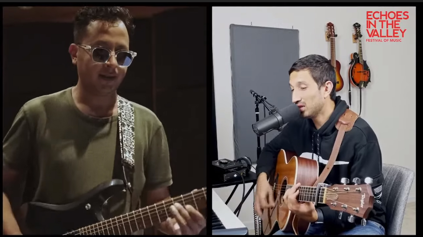 Rohit Shakya (L) and Pramithus Khadka (R) performed at Echoes in the Valley earlier in the year. Photo: Screengrab via Echoes in the Valley.